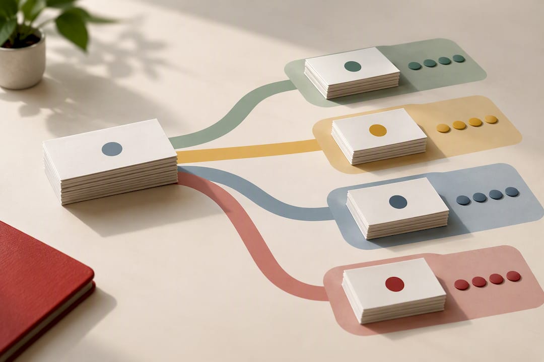 Survey contacts divided into behavioral segments