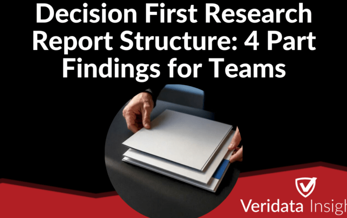 Decision First Research Report Structure: 4 Part Findings for Teams