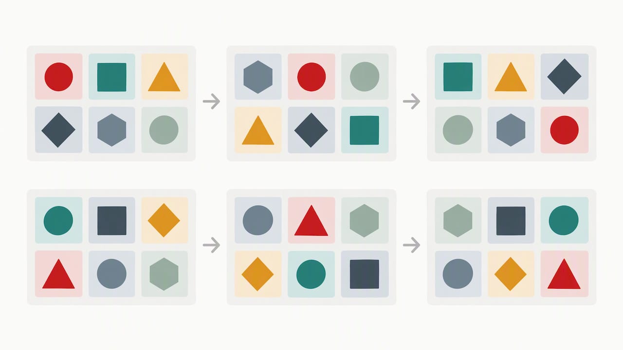Brand and attribute lists reordered across waves