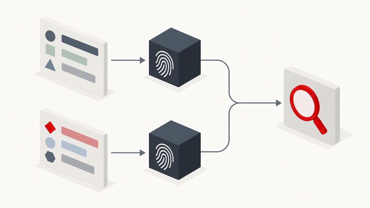 Distinct respondent records share a hash output