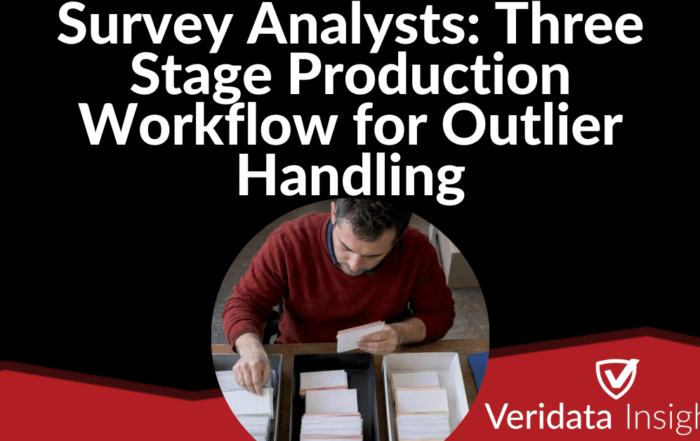 Survey Analysts: Three Stage Production Workflow for Outlier Handling